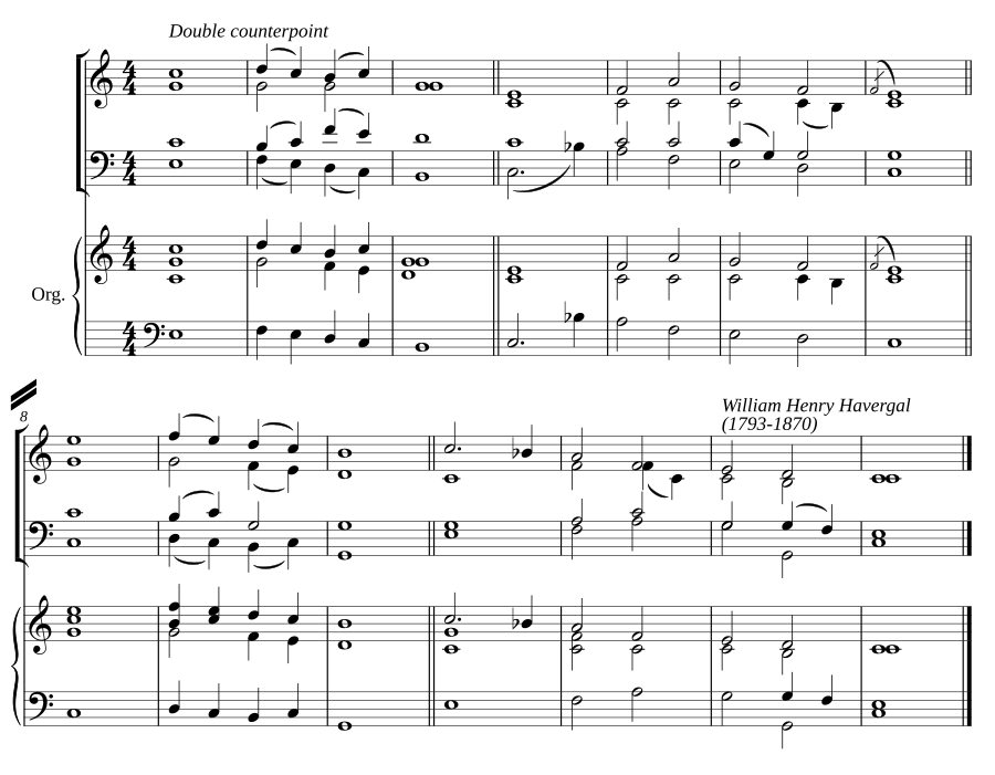 Double chant in C major VIII