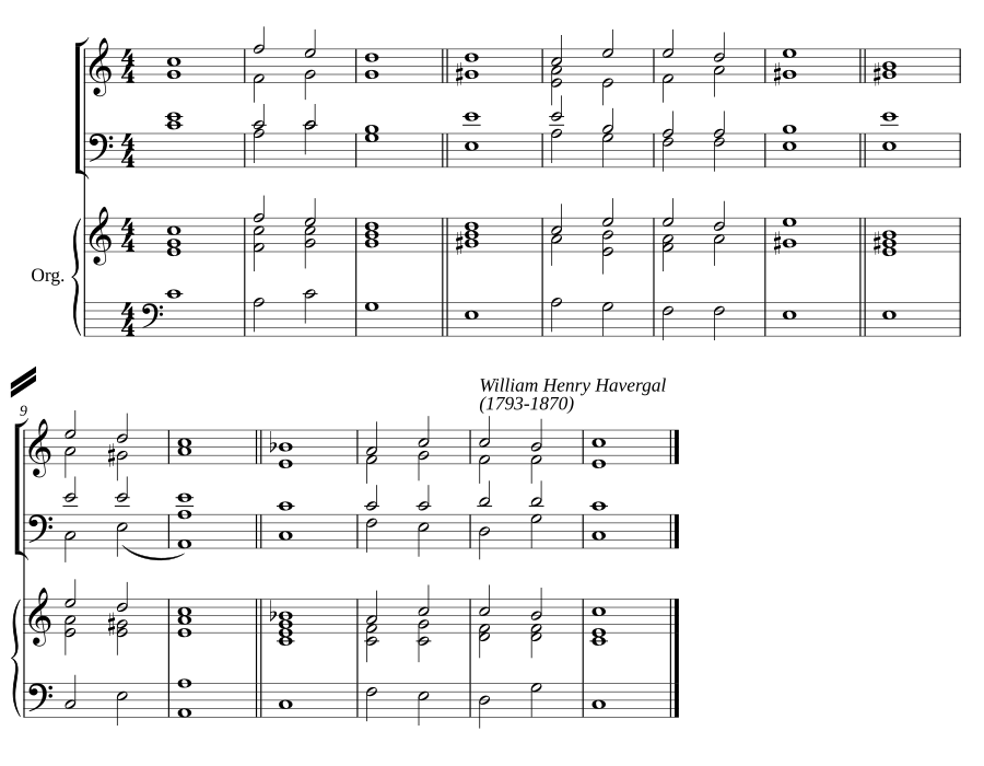 Double chant in C major VII