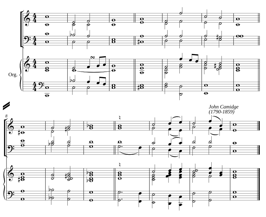 Double chant in C major VI