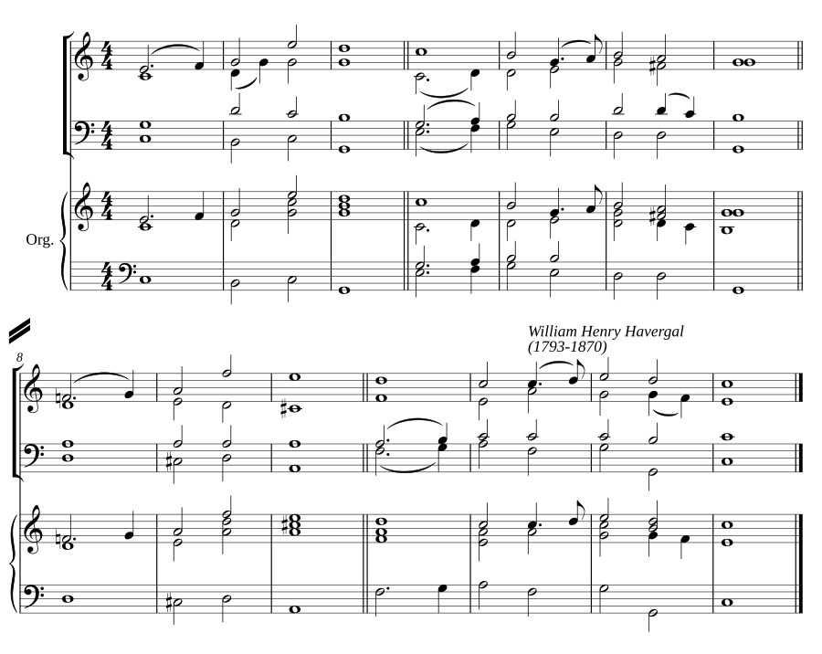 Double chant in C major VI
