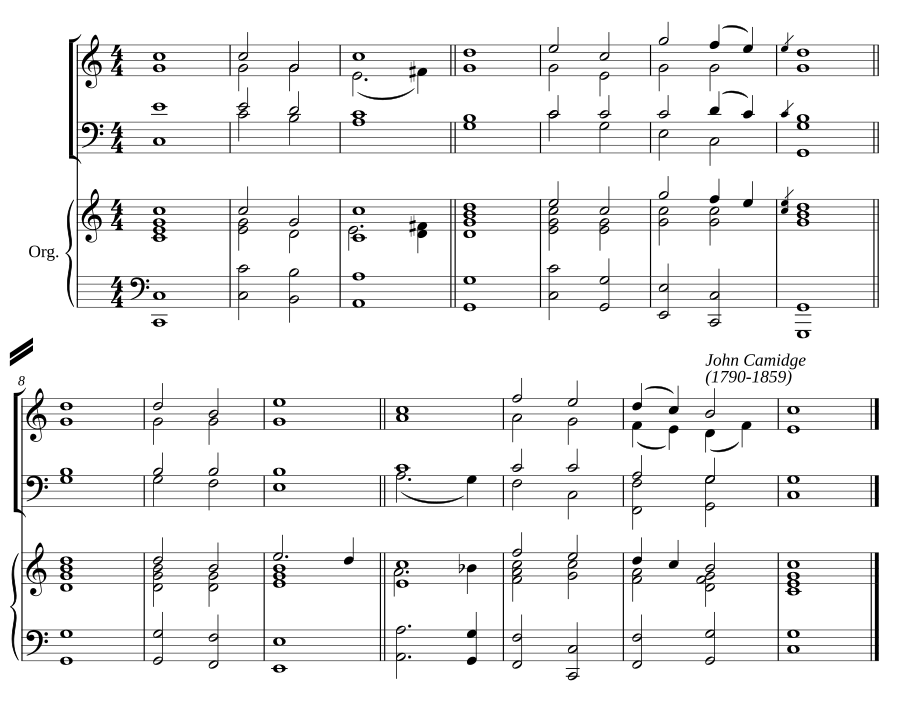 Double chant in C major V