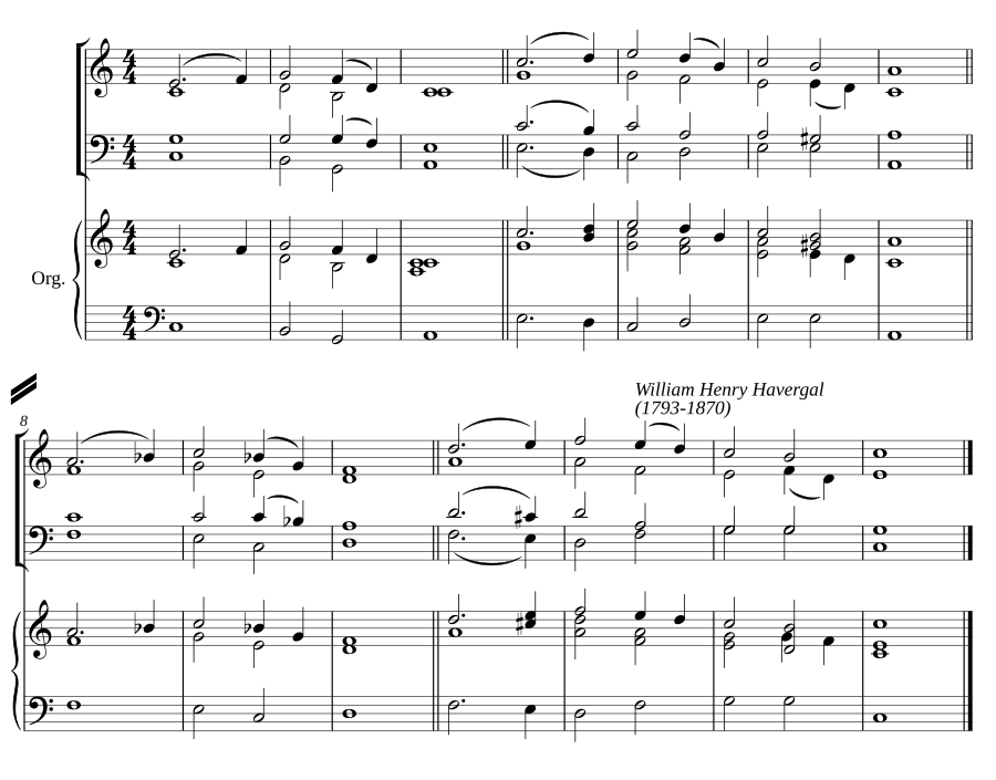 Double chant in C major X