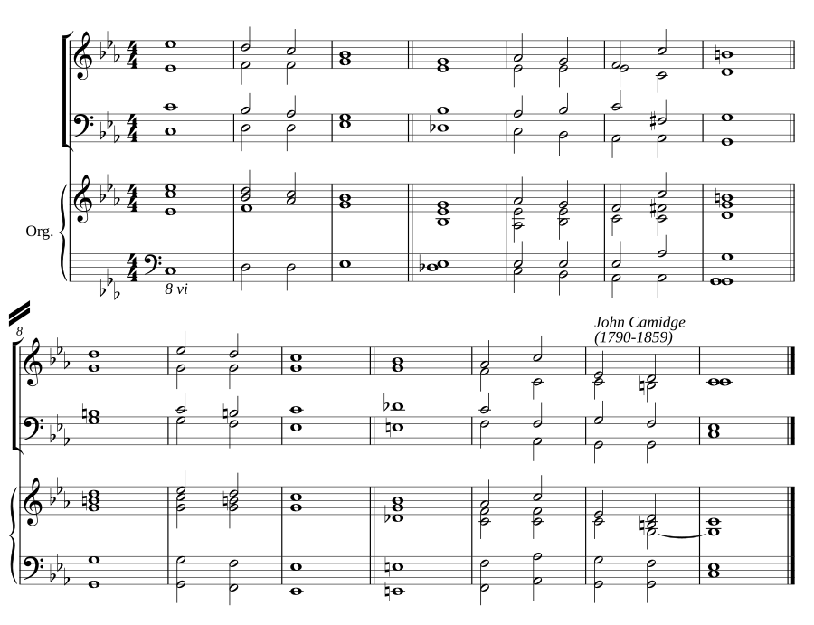 Double chant in C minor