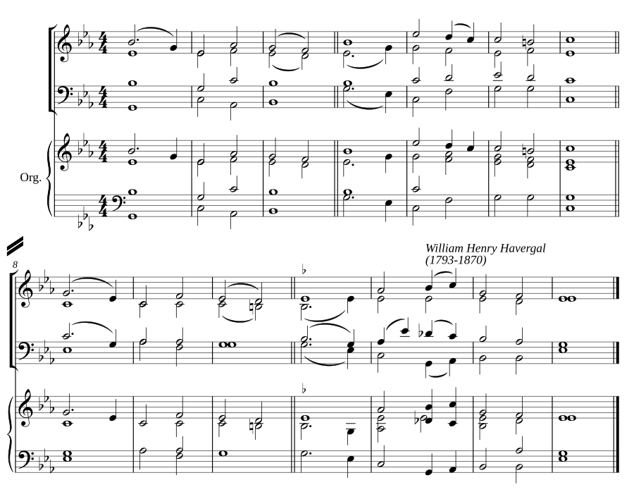 Double chant in E flat major II