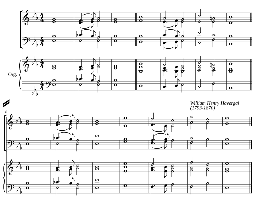 Double chant in E flat major IV