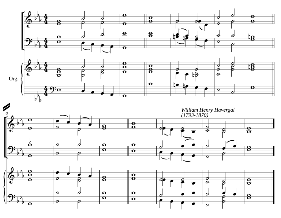 Double chant in E flat major IX