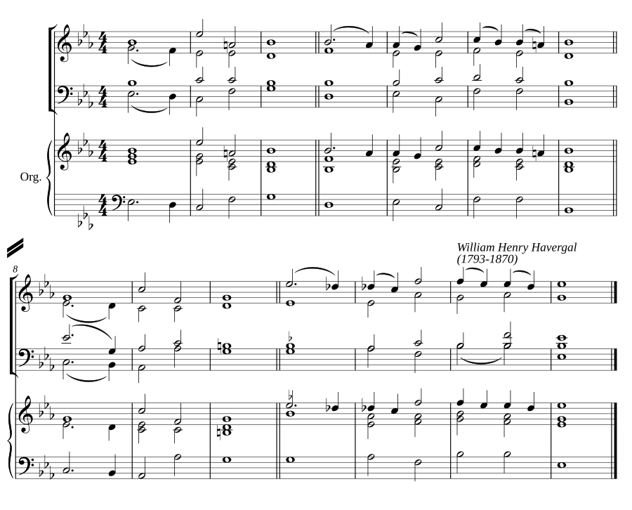 Double chant in E flat major VIII