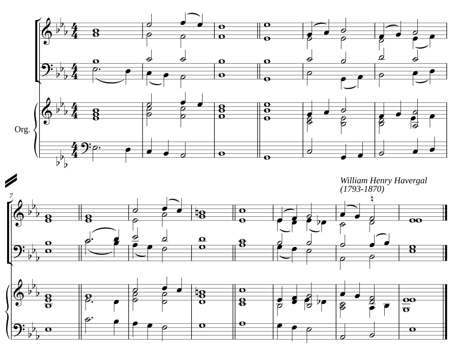 Double chant in E flat major VII