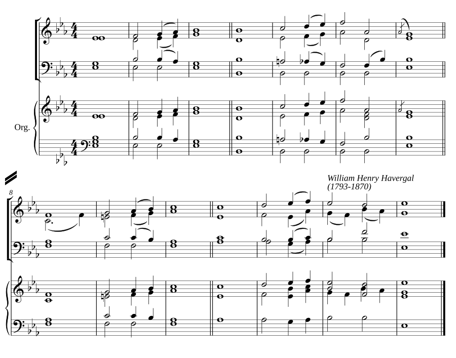 Double chant in E flat major VI