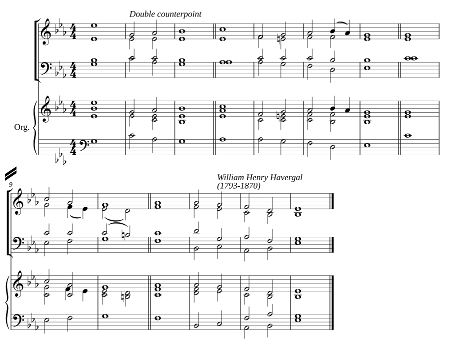 Double chant in E flat major V