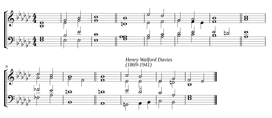 Double chant in E flat minor