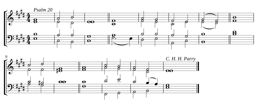 Double chant in E major