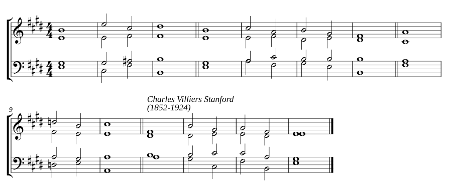 Double chant in E major