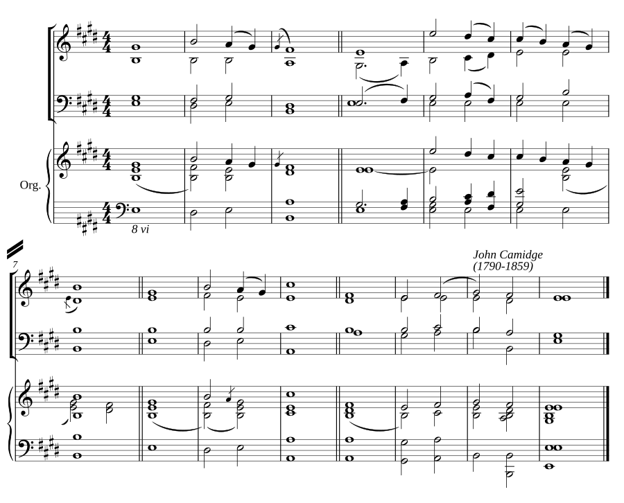 Double chant in E major