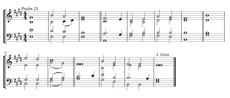 Double chant in E major