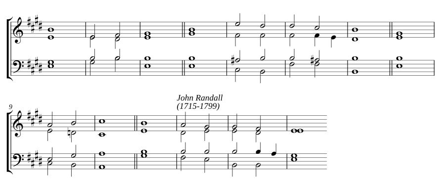 Double chant in E major