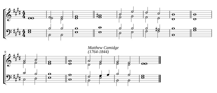 Double chant in E major