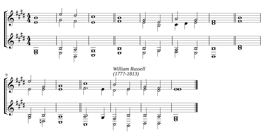 Double chant in E major