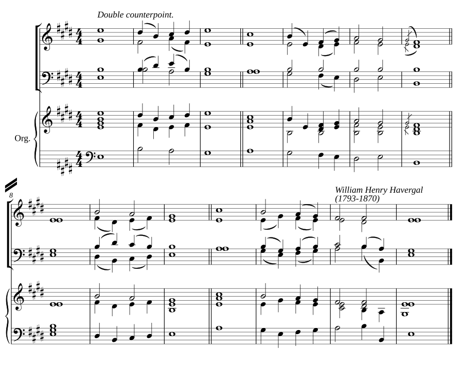 Double chant in E major IV