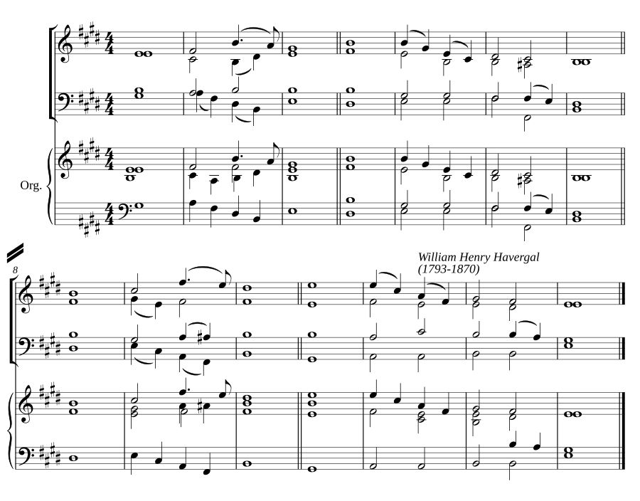 Double chant in E major IX