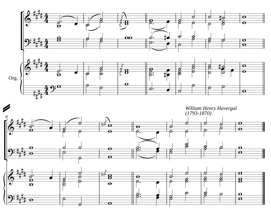 Double chant in E major I