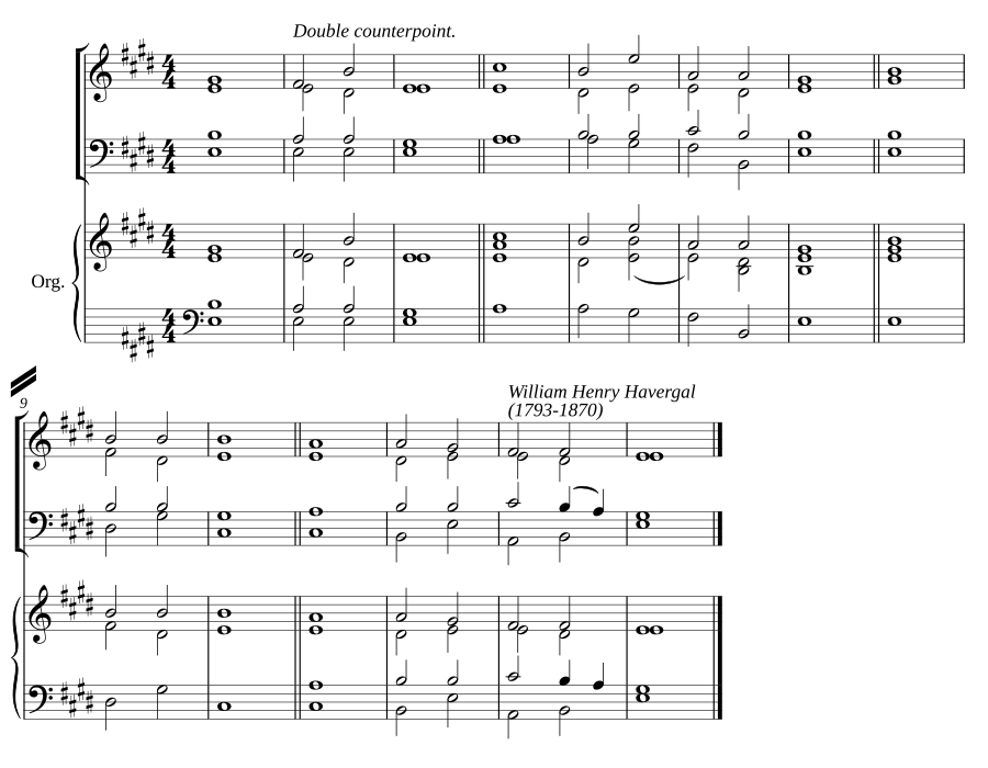 Double chant in E major VIII