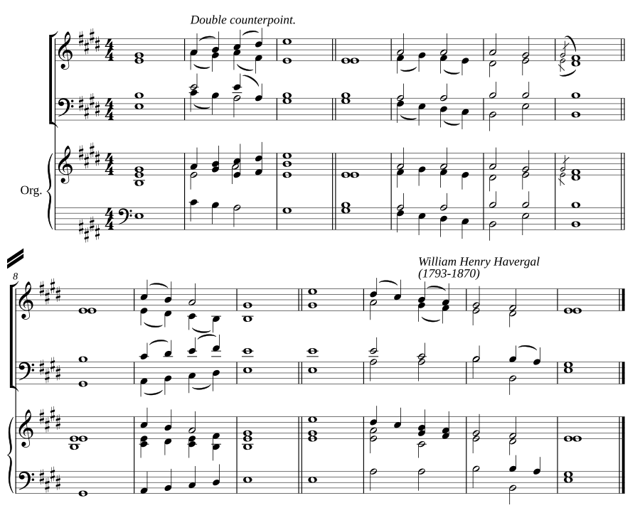 Double chant in E major VII