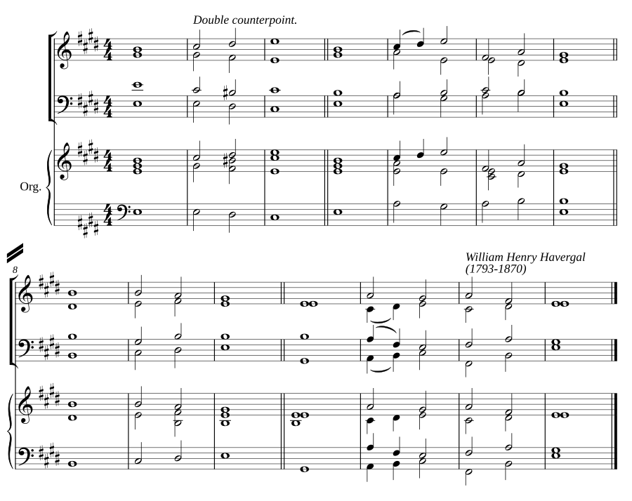 Double chant in E major VI