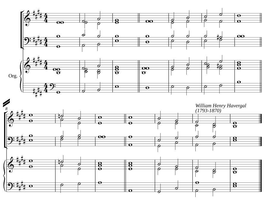 Double chant in E major V