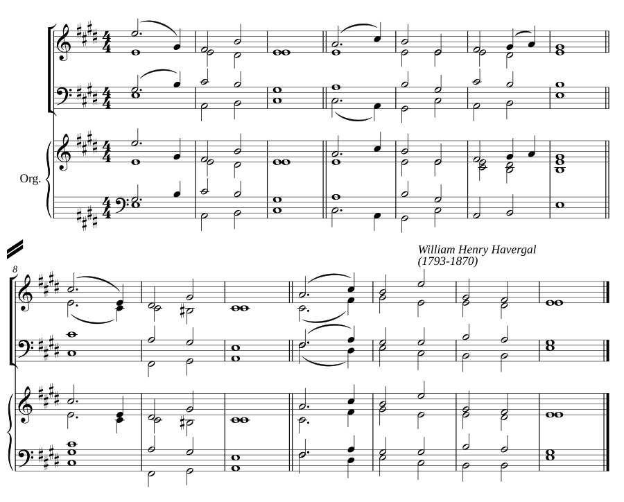 Double chant in E major XI