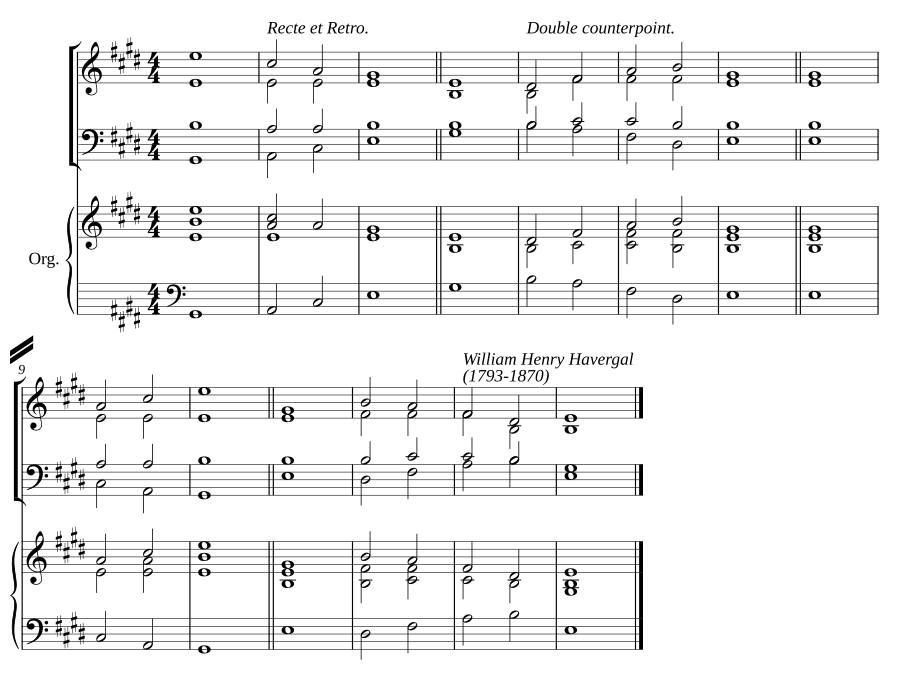 Double chant in E major X
