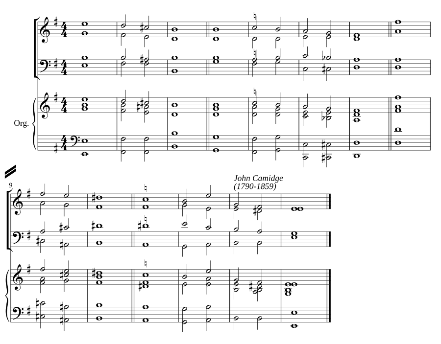 Double chant in E minor