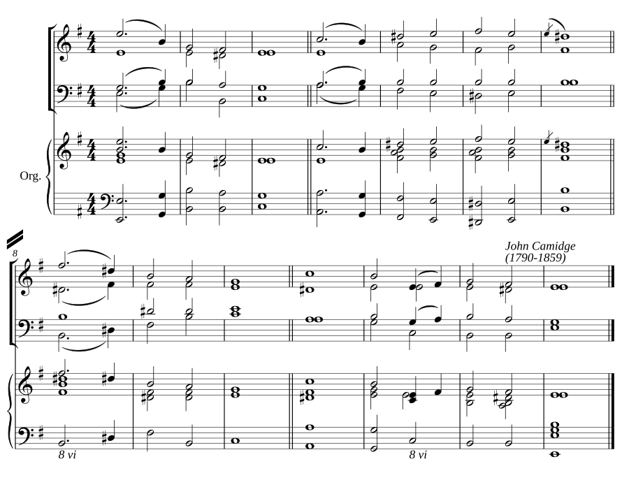 Double chant in E minor II