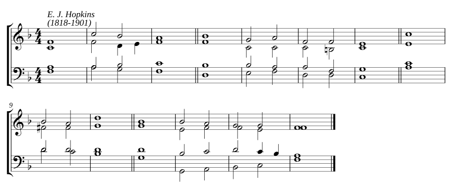 Double chant in F major