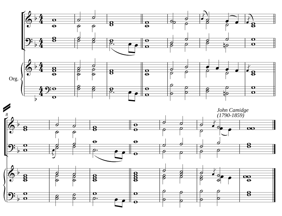 Double chant in F major