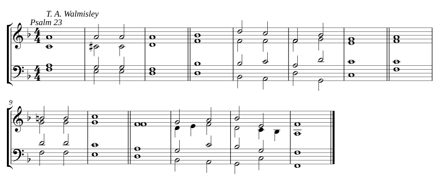 Double chant in F major