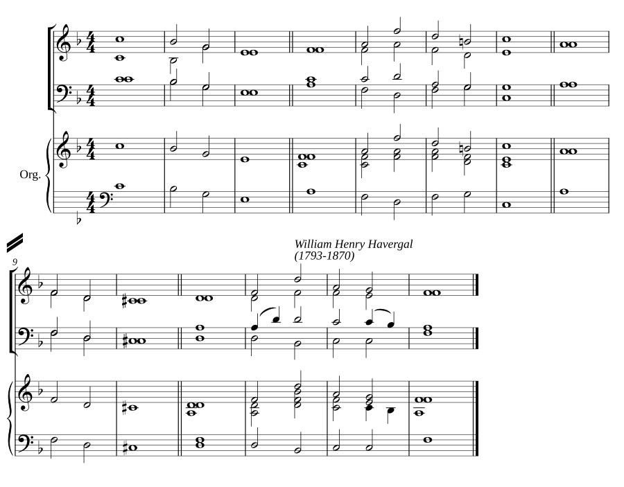 Double chant in F major IX