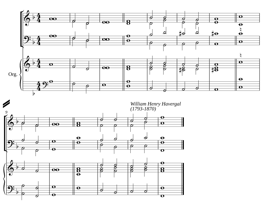 Double chant in F major I