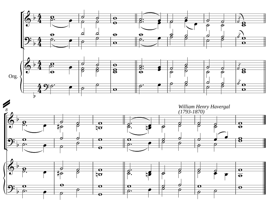 Double chant in F major VIII