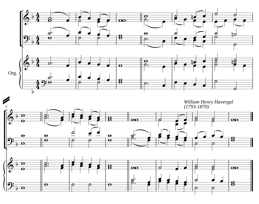 Double chant in F major VII