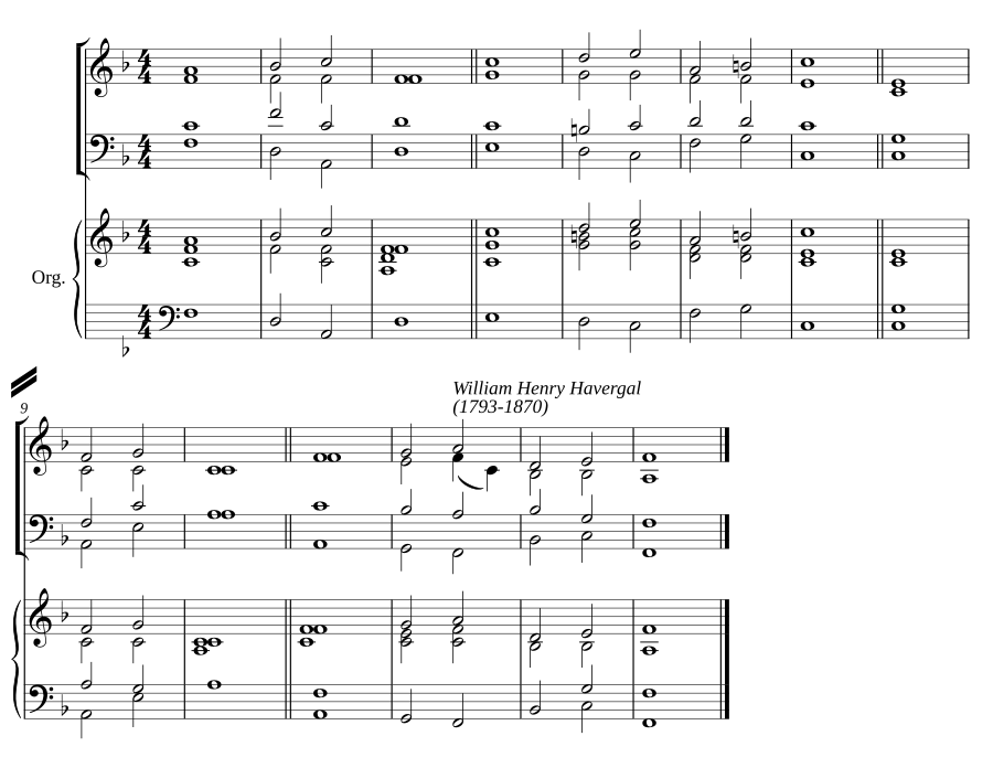 Double chant in F major VI