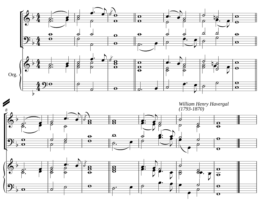 Double chant in F major XI