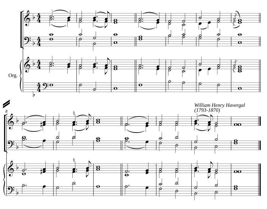 Double chant in F major X