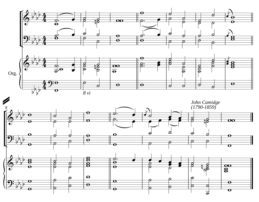 Double chant in F minor