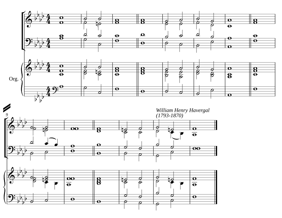 Double chant in F minor III