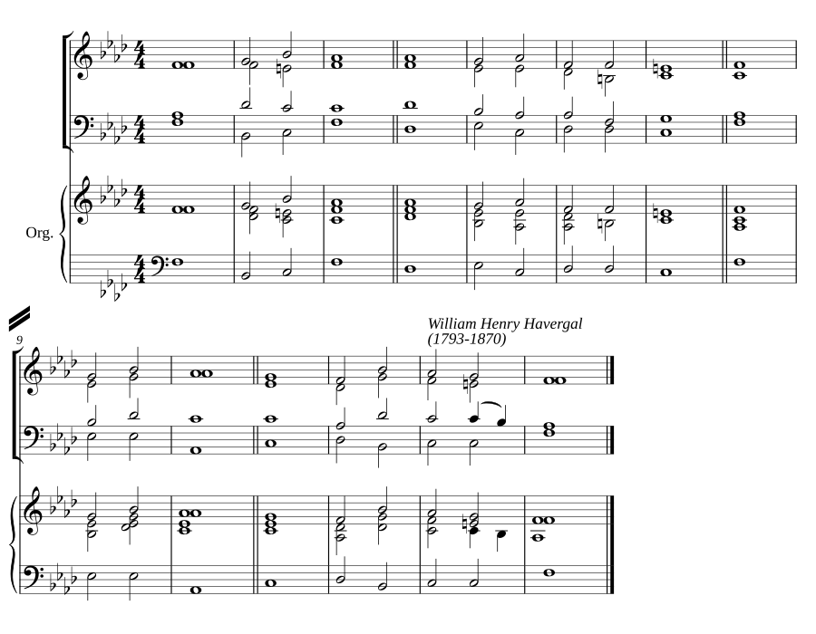 Double chant in F minor II