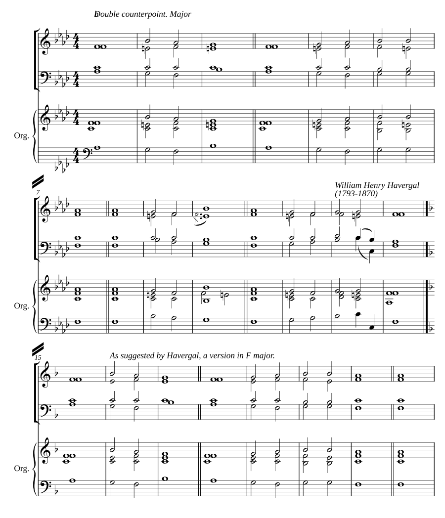 Double chant in F minor IV
