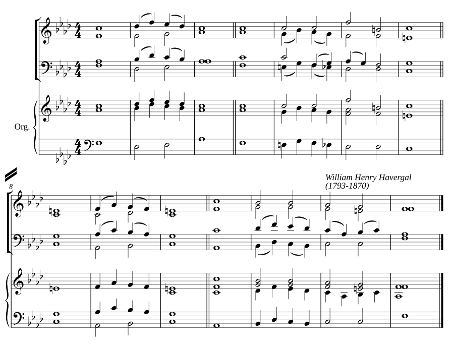 Double chant in F minor I