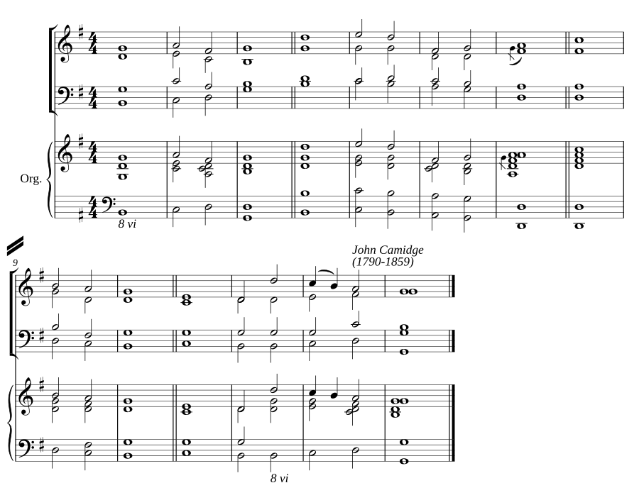Double chant in G major