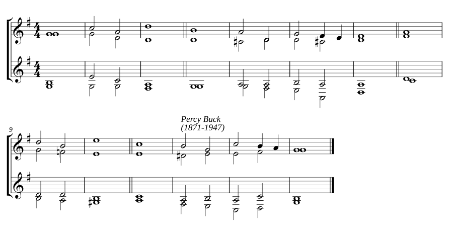 Double chant in G major